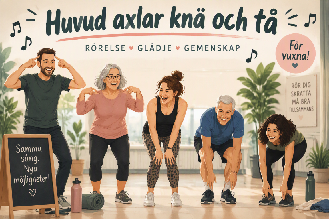 Huvud, axlar, knä och tå